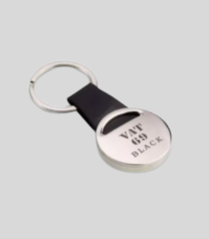 Double Sided Rotatable Metal Keychain