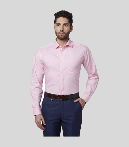 Mens Regular Fit Formal Shirt Pink